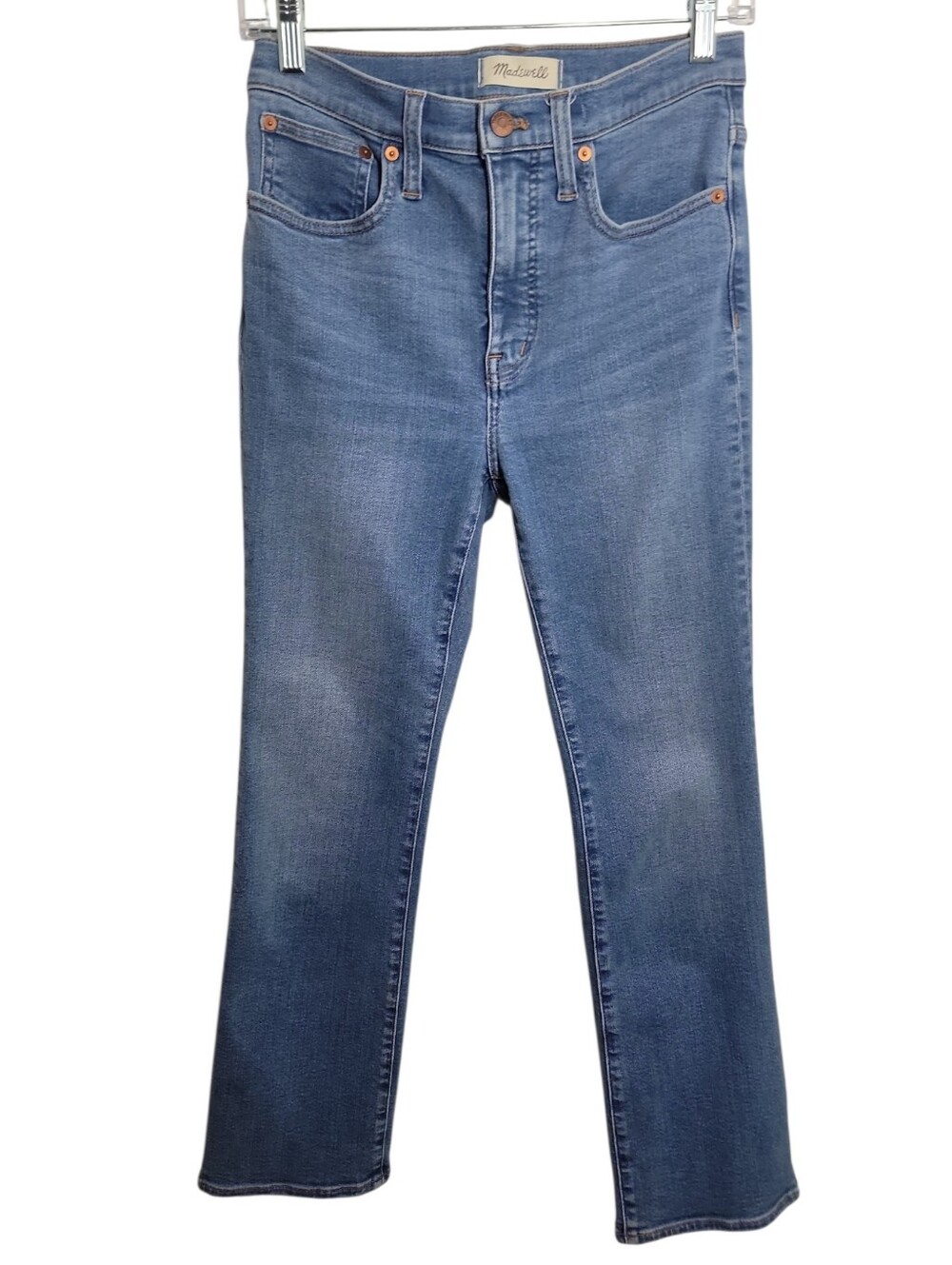 Madewell Cali Demi bootcut high waist jeans size 25 blue cropped stretch